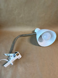 White Metal Table Clip On Lamp WORKS