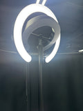Modern Black Metal Reading Lamp with Color Changing Rotatable Dual C-Ring Lights (WORKS)