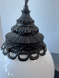 Black Metal Vintage Swag Globe Pendant Lamp (WORKS)