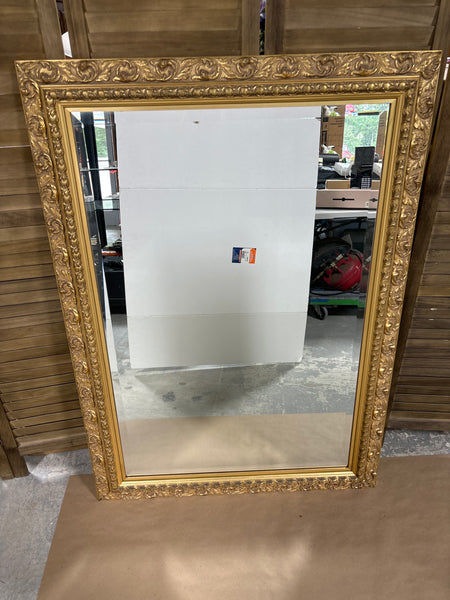 Large Ornate Gold Framed Beveled Mirror