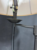 Black Metal Lightweight Swing Arm Floor Lamp (WORKS)