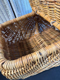 Rustic French Style Double Sided Wicker Picnic Basket READ DESCRIPTION