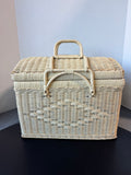 Woven Wicker Vintage Picnic Basket