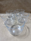 5 Piece Hand Blown Glass Wine Rinsers