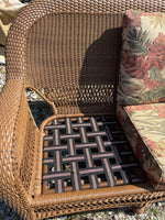 All Weather Wicker Loveseat w/Sunbrella Fabric Cushioms