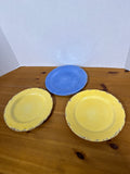 Assorted 3 Piece Blue And Yellow Tommy Bahama Melamine Salad Plates