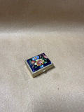 Floral Metal Pill Container