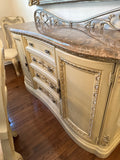 French Provincial Marble Top Buffet, by Thomasville ***HEAVY ITEM*** READ DESCRIPTION CAREFULLY***
