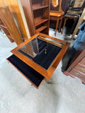 Large Square Glass Top Coffee Table with Display Drawer***HEAVY ITEM***READ DETAILS ON PICK UP POLICY***