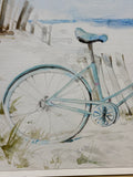 Bicycle at the Beach on Canvas