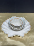 Trio of Sonoma Seashell Serving Pieces, Platter and Two Bowls