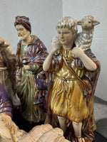 10-Piece Unique Glazed Ceramic Large Nativity Set