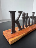 Rustic Metal & Wooden Kitchen Sign