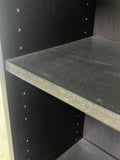 Black IKEA Bookcase B, Particle Board/Cardboard Backing
