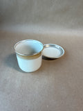 Small Gold And Cream Espresso mug With Saucer