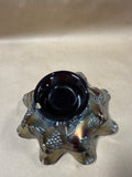 Amethyst Carnival Glass Bowl 
Northwood Star of David With Bows