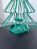 Green Metal Christmas Tree Candle Holder Lantern