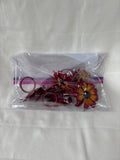 Set Of 6 Enamel Metal Daisy Napkin Rings
