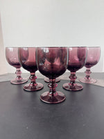 6-Piece Amethyst Wine Goblets