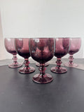 6-Piece Amethyst Wine Goblets