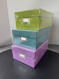 Trio of Sealed Solid Colored Memory Photo Boxes