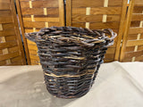 Large Rustic Woven Basket with Side Handles (S)