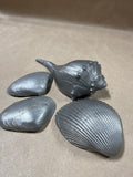 4 Piece Pewter Seashell Lot