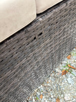All Weather Wicker Loveseat and Table Set