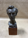 Abraham Lincoln Bust On Wood Stand