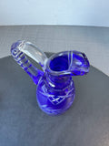 (B) Bohemian Czech Cobalt Cut Crystal Decanter