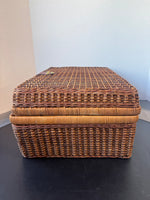 Suitcase Style Woven Wicker Picnic Basket