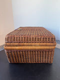 Suitcase Style Woven Wicker Picnic Basket