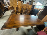 Dining Set: Table, 2 Leaves, 8 Chairs***HEAVY ITEM***READ DETAILS ON PICK UP POLICY***