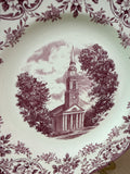 Mulberry Transferware Wedgwood Wheaton College “The College Chapel” - Wedgewood (B)