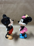 Ceramic Walt Disney Vintage Minnie And Mickey Mouse Figurines