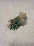 (S) Quartz Cluster Coated With Malachite