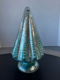 Light Blue & Silver Mercury-Style Glass Christmas Tree