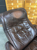 Ekornes Stressless Brown Chair with Ottoman (A) ***Read Description***