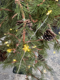 4FT Faux Fur Tree with Pine Cones & Star Lights (WORKS)