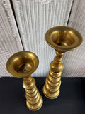 Pair of Large Vintage Brass Altar Candlesticks