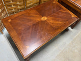 Rectangular Coffee Table with Inlay & Carved Accents
