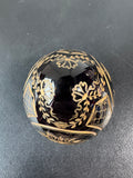 Fabergé Style Russian Amethyst Gilt Etched Glass Egg