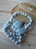 Periwinkle Vintage Beaded Necklace & Earrings Set