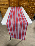 Red/Blue Striped Table Runner, 77"x16"