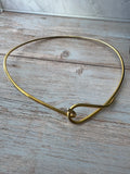 Gold Tone Wire Omega Choker