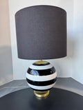 Kate Spade Elsie Black & White Striped Table Lamp (WORKS)