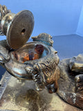 Pair of Louis XVI Gilt Bronze Vintage Andirons AS IS (READ DESCRIPTION CAREFULLY)