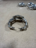 Set Of 4 Heavy Silverplate Crab Napkin Rings