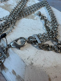 Chicos Long Multi-Layered Silver Tone Kellen Necklace