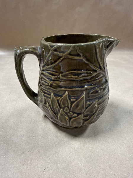 Earth Tone Lotus McCoy Pottery Pitcher